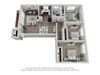 3D Three Bedroom Floor Plan 3D Three Bedroom Floor Plan at Westmont Village, Illinois